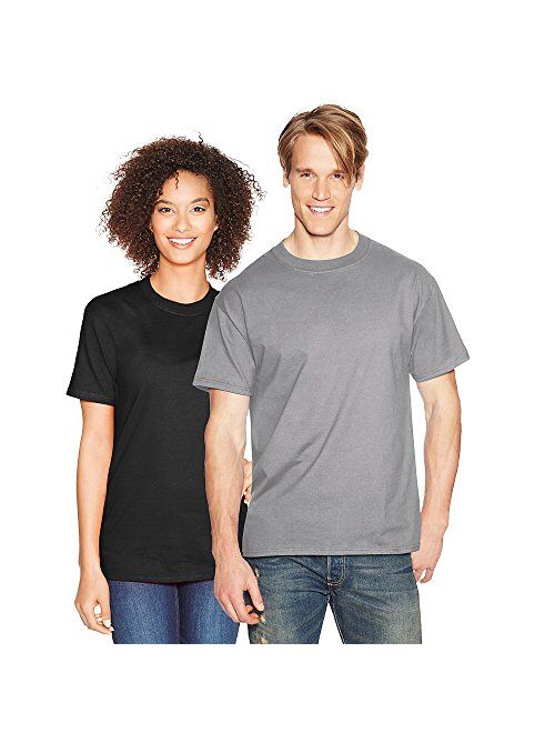 Hanes 5180 Cotton Solid Short Sleeve Crew Neck T-Shirt