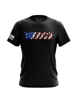 U.S Flag Patriotic Military Army Mens T-Shirt Printed & Packaged in The USA