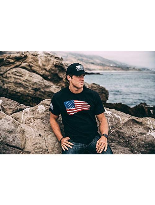 U.S Flag Patriotic Military Army Mens T-Shirt Printed & Packaged in The USA