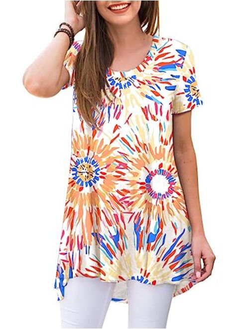 AWULIFFAN Women's Summer Sleeveless V-Neck T-Shirt Tunic Tops Blouse Shirts