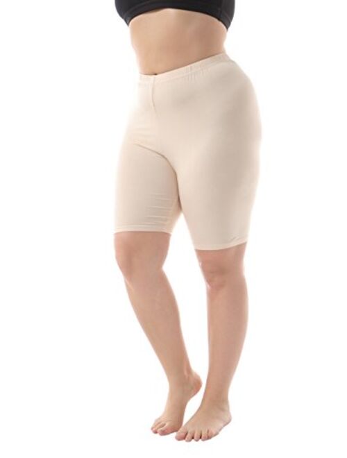 ZERDOCEAN Women's Modal Plus Size Mid Thigh Shorts