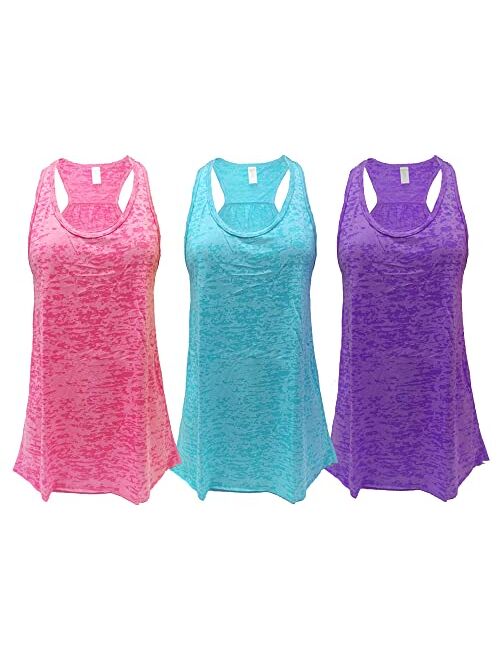 Epic MMA Gear Flowy Racerback Tank Top, Regular and Plus Sizes Pack of 3