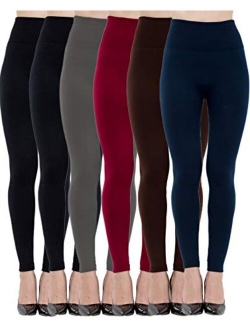 Diravo Fleece Lined Leggings Womens Fashion High Waist Tummy Control Leggings for Women Winter Warm