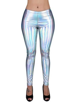 Diamond keep it Liquid Wet Look Shiny Metallic Stretch Leggings