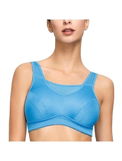 Deyllo Women’s High Impact Full-Support Plus Size Wirefree Workout Sports Bra