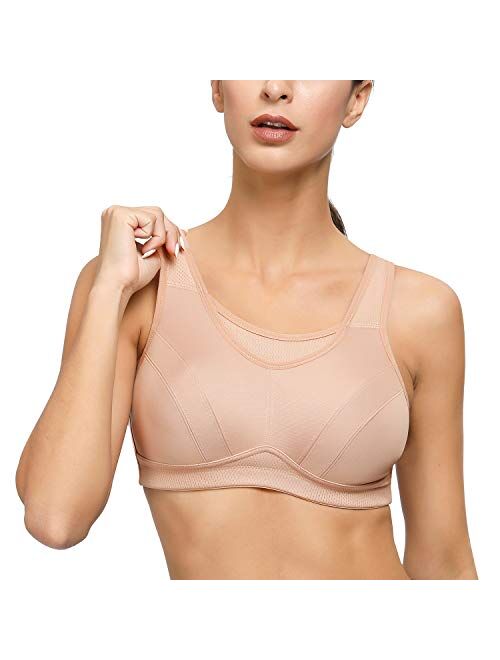 SUUKSESS Women Open Back Strappy Sports Bra Criss Cross Backless