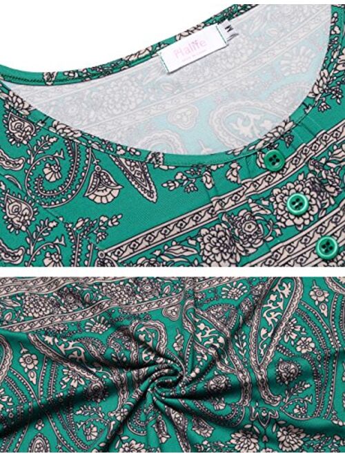 Halife Women's Paisley Printed Pleated Sleeveless Blouse Shirt Casual Flare Tunic Tank Top