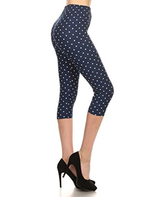 Leggings Depot Capri REG/Plus Women's Popular Prints Capri BAT4