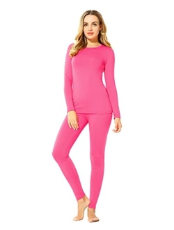 ViCherub Thermal Underwear Set for Women Long Johns Base Layer Fleece Lined Top Bottom