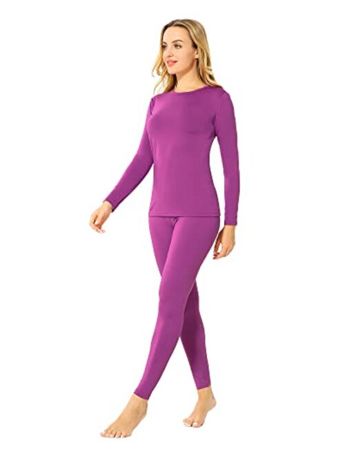 ViCherub Thermal Underwear Set for Women Long Johns Base Layer Fleece Lined Top Bottom