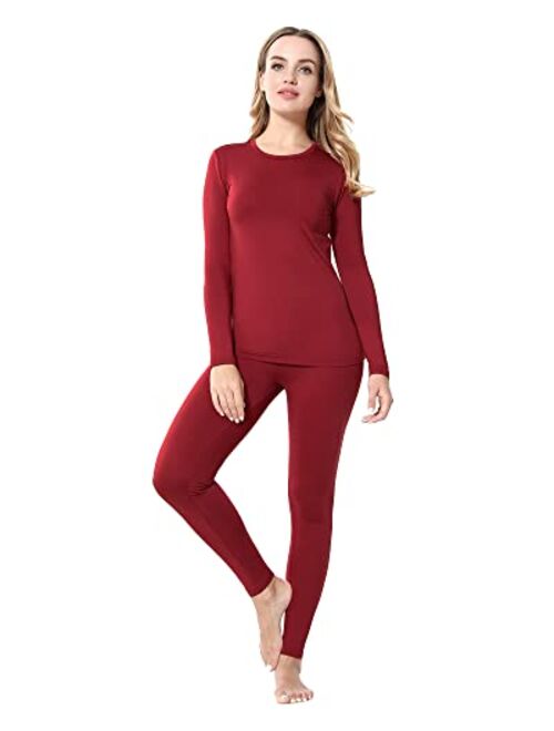 ViCherub Thermal Underwear Set for Women Long Johns Base Layer Fleece Lined Top Bottom