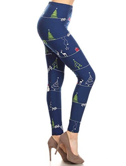 Leggings Depot Ultra Soft Christmas Holiday Fashion Print Leggings