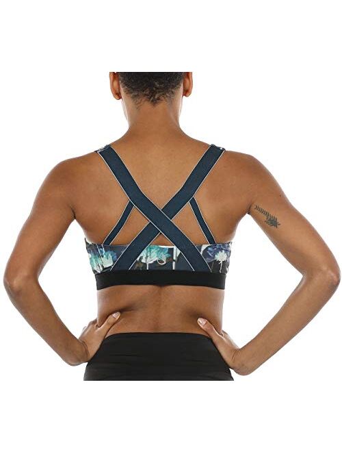 icyzone Women's Workout Yoga Clothes Activewear Racerback Strappy Sports Bras