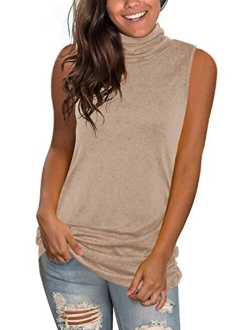 Jescakoo V Neck Tank Tops for Women Casual Sleeveless Shirts Loose Fit