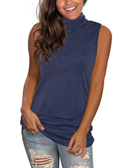 Jescakoo V Neck Tank Tops for Women Casual Sleeveless Shirts Loose Fit