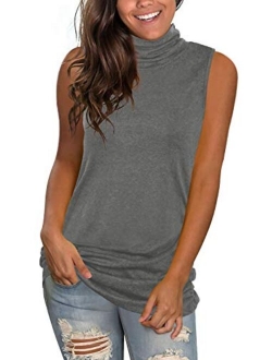 Jescakoo V Neck Tank Tops for Women Casual Sleeveless Shirts Loose Fit