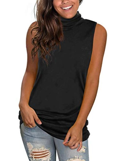 Jescakoo V Neck Tank Tops for Women Casual Sleeveless Shirts Loose Fit