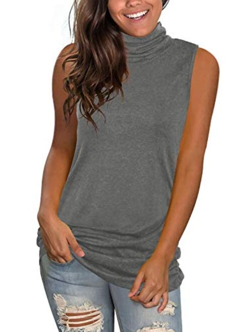 Jescakoo V Neck Tank Tops for Women Casual Sleeveless Shirts Loose Fit