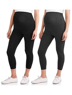 RUMOR HAS IT Maternity Over The Belly Capri Crop Support Leggings