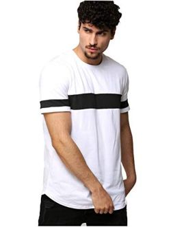 AELOMART Men's Cotton Solid Short Sleeve Crew Neck130 T Shirt