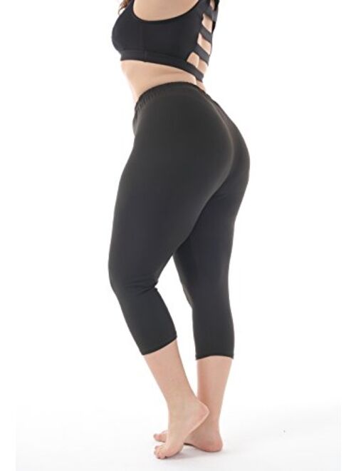 ZERDOCEAN Women's Modal Plus Size Basic Capri Leggings