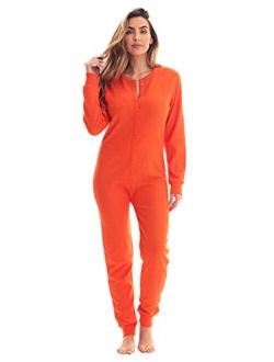 #followme Women's Thermal Henley Onesie Union Suit