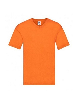 Mens Cotton Solid Short Sleeve Original V Neck T-Shirt