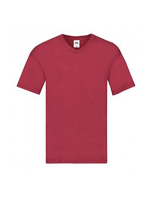 Fruit of The Loom Mens Cotton Solid Short Sleeve Original V Neck T-Shirt