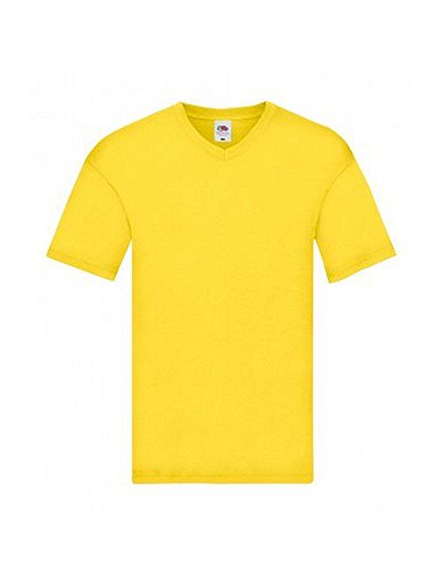 Fruit of The Loom Mens Cotton Solid Short Sleeve Original V Neck T-Shirt