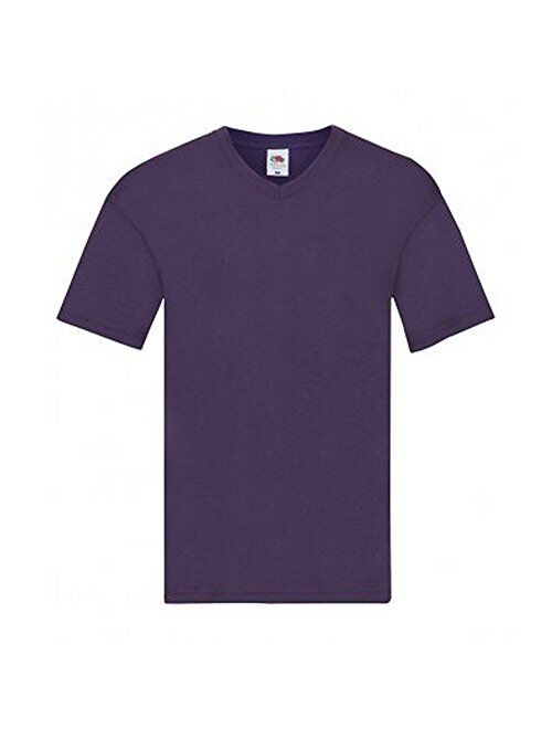 Fruit of The Loom Mens Cotton Solid Short Sleeve Original V Neck T-Shirt