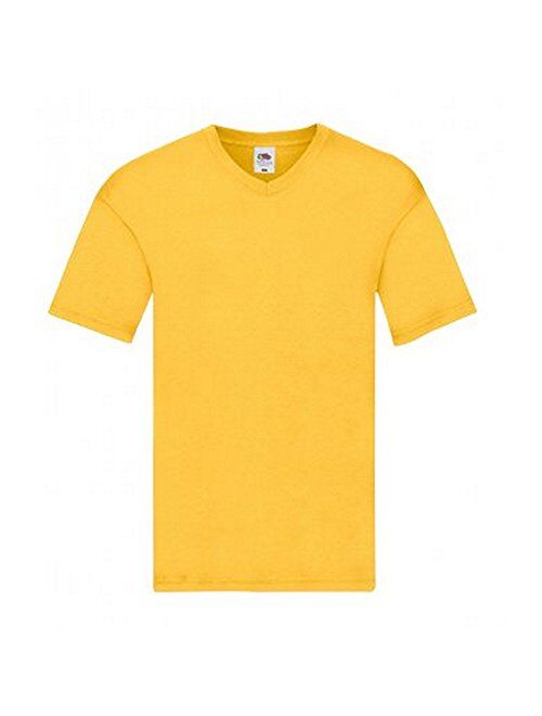 Fruit of The Loom Mens Cotton Solid Short Sleeve Original V Neck T-Shirt