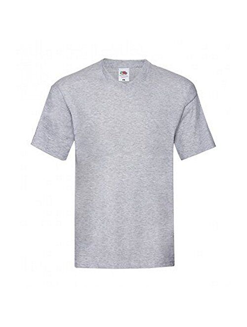 Fruit of The Loom Mens Cotton Solid Short Sleeve Original V Neck T-Shirt