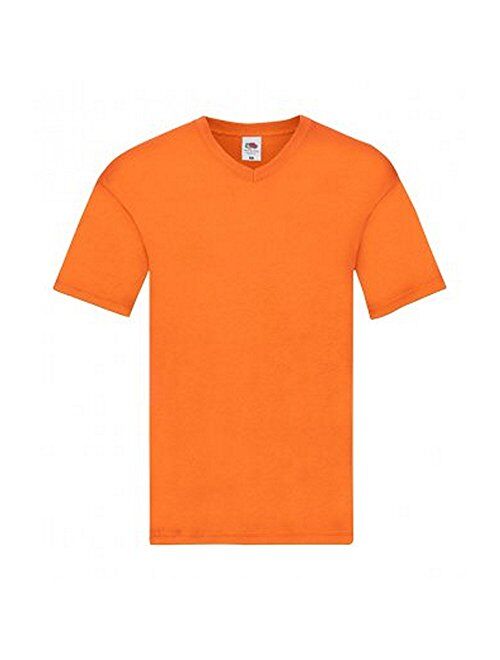 Fruit of The Loom Mens Cotton Solid Short Sleeve Original V Neck T-Shirt