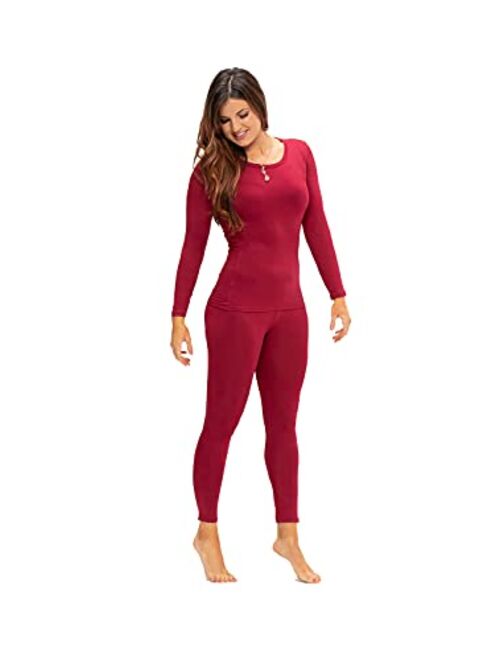 DEVOPS Women's Thermal Underwear Long Johns Top & Bottom Set