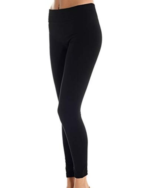 American Casual Women's 3 Pack Fleece Lined Leggings (Black)