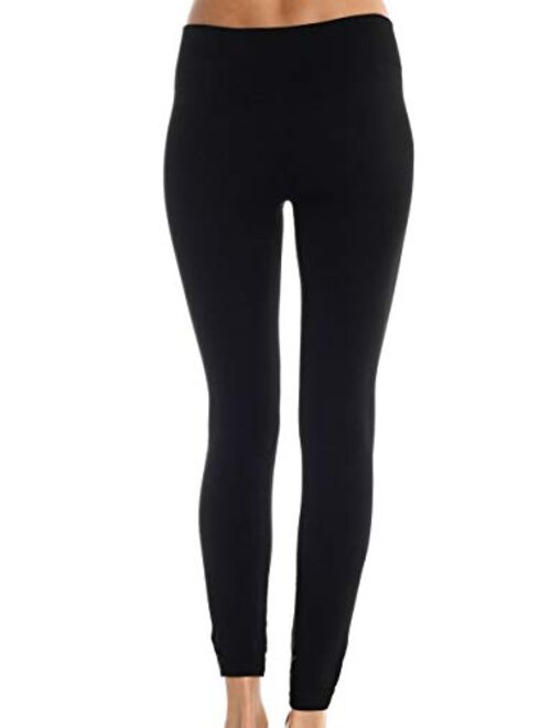 American Casual Women's 3 Pack Fleece Lined Leggings (Black)