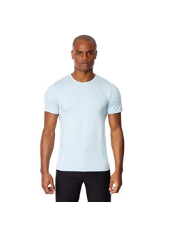 Mens Polyester Solid Cool Short Sleeve Crew T-Shirt