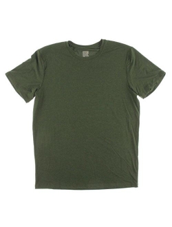 Mens Polyester Solid Cool Short Sleeve Crew T-Shirt