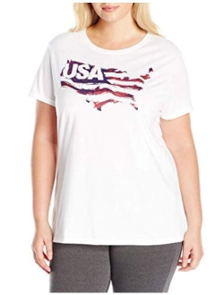 Women's Plus-Size Short Sleeve Crew Neck Tee