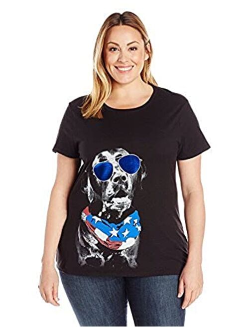 JUST MY SIZE Women's Plus-Size Short Sleeve Crew Neck Tee