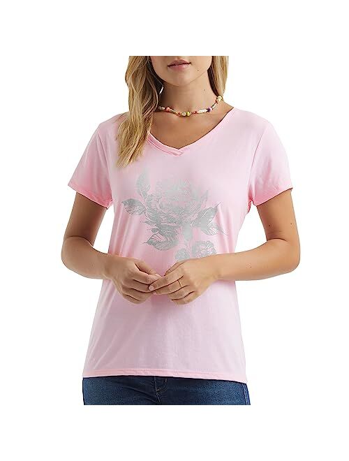 Hanes Womens Short Sleeve Graphic V-neck Tee (multiple graphics available)