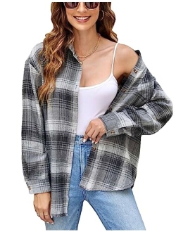 Women's Cottage Escape Long Sleeve Button Up Flannel Shirt