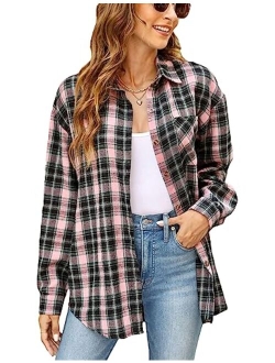 Women's Cottage Escape Long Sleeve Button Up Flannel Shirt