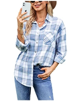 Women's Cottage Escape Long Sleeve Button Up Flannel Shirt