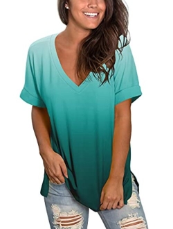 SAMPEEL Womens Short Sleeve T Shirts Summer Casual Tunic Tops