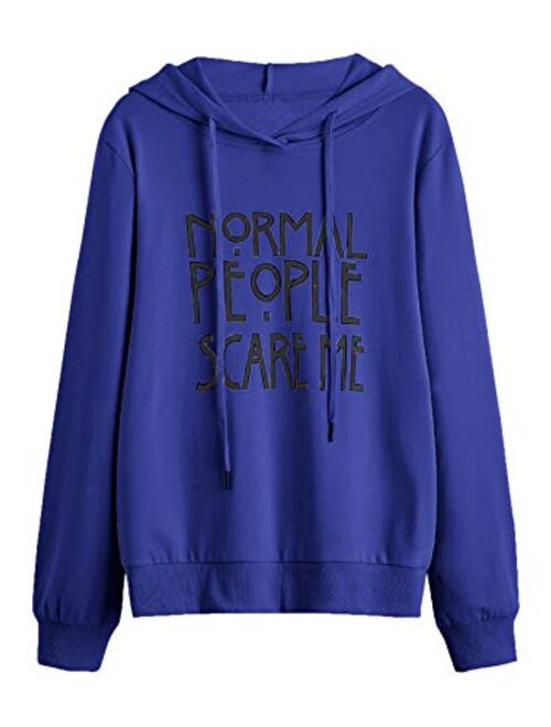 SweatyRocks Sweatshirt Women's Pullover Sweatshirt Letter Print Hoodie