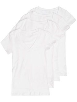 Zenana Outfitters 4 Pack Zenana Women's Basic V-Neck T-Shirts