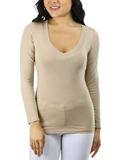 ToBeInStyle Women's Long Sleeve V-Neck T-Shirt