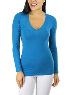 ToBeInStyle Women's Long Sleeve V-Neck T-Shirt