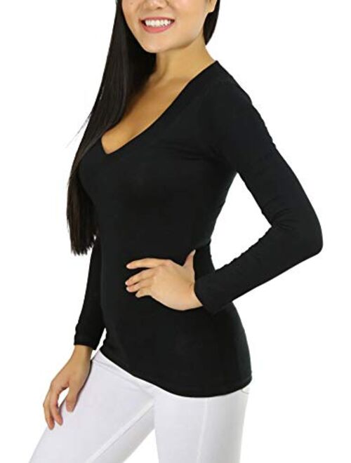 ToBeInStyle Women's Long Sleeve V-Neck T-Shirt